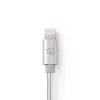 Kábel na mobil Nedis CCTB39300AL10 hliník 1 m USB A Lightning