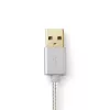 Kábel na mobil Nedis CCTB39300AL10 hliník 1 m USB A Lightning