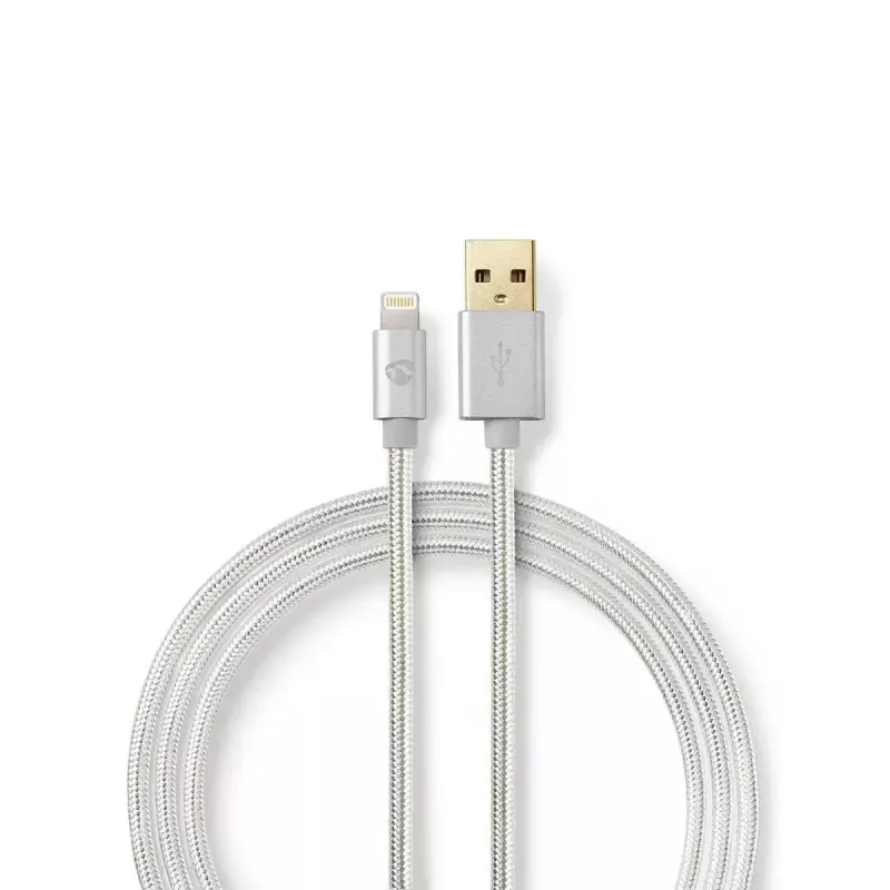Kábel na mobilný telefón Nedis CCTB39300AL30 hliník 3 m USB A Lightning