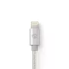 Kábel na mobilný telefón Nedis CCTB39300AL30 hliník 3 m USB A Lightning