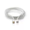Lightning kábel Nedis CCTB39650AL10 1 m hliník USB C