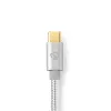 Lightning kábel Nedis CCTB39650AL10 1 m hliník USB C