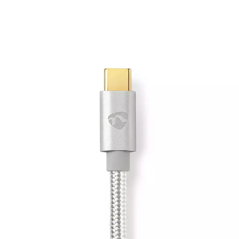 Lightning kábel Nedis CCTB39650AL10 1 m hliník USB C