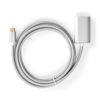 Nedis CCTB64680AL20 video kábel adaptér 2 m HDMI Type-A USB Type-C strieborný