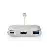 Dokovacia stanica pre notebook Nedis CCTB64765AL02 strieborná 5 Gbit/s