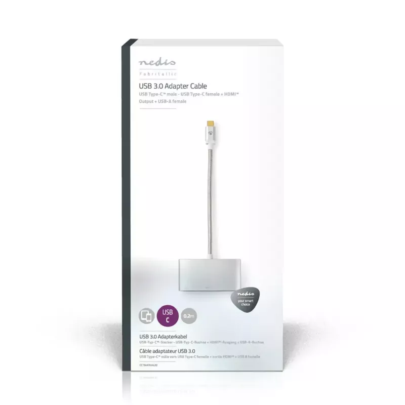 Dokovacia stanica pre notebook Nedis CCTB64765AL02 strieborná 5 Gbit/s