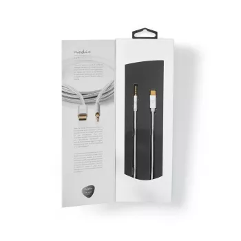 Audio kábel Nedis CCTB65940AL10 1 m USB-C na 3,5 mm hliník