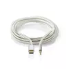 Audio kábel Nedis CCTB65940AL10 1 m USB-C na 3,5 mm hliník