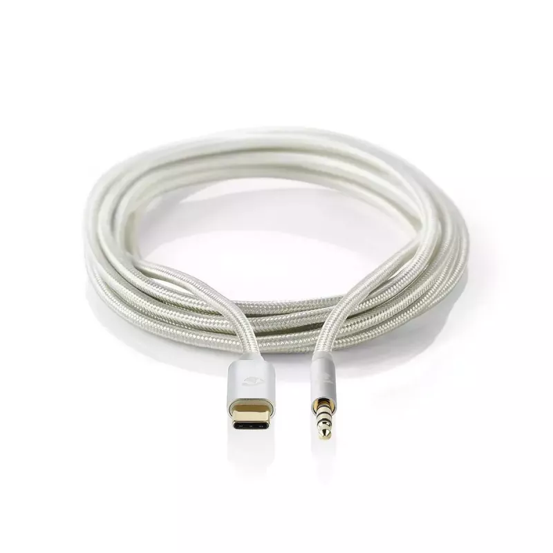 Audio kábel Nedis CCTB65940AL10 1 m USB-C na 3,5 mm hliník
