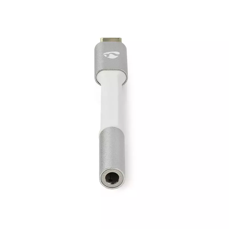 Audio kábel Nedis CCTB65950AL008 3,5 mm konektor samica na USB konektor samec 0,08 m hliník