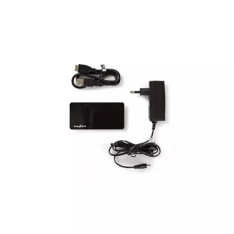 USB hub Nedis UHUBU3420BK USB 3.2 Gen 1 Micro-B čierny