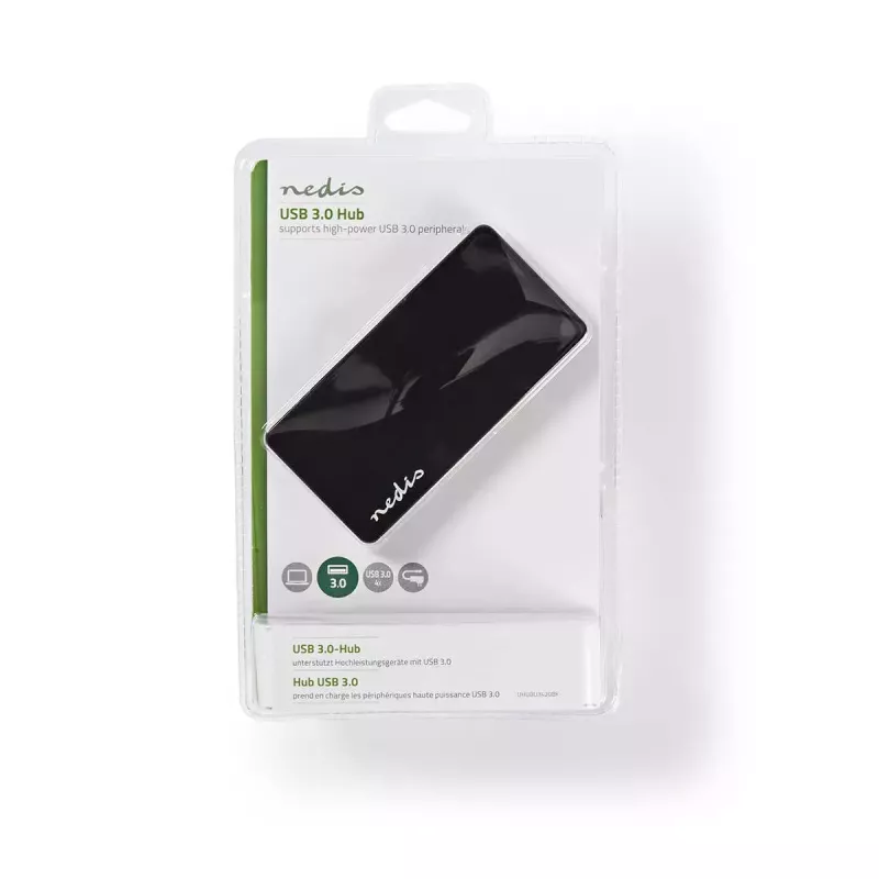 USB hub Nedis UHUBU3420BK USB 3.2 Gen 1 Micro-B čierny