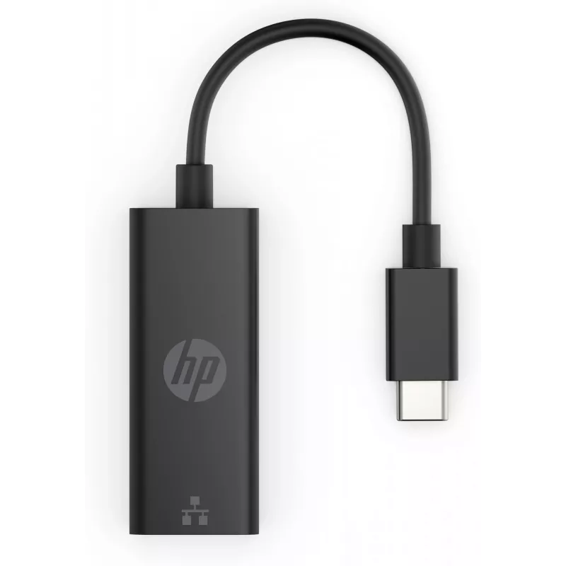 HP USB-C na RJ45 adaptér G2, káblový, USB Type-C, čierny, Čína, domov, Windows 10, Windows 11