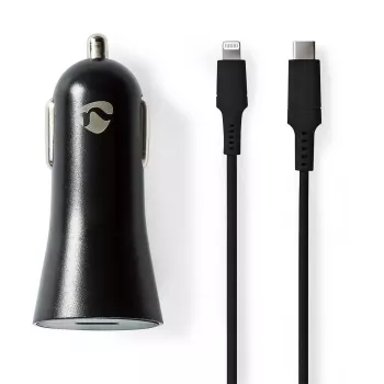Nabíjačka pre mobilné zariadenia Nedis CCPDL20W111BK univerzálna čierna zapaľovač auta 12–24V