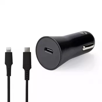 Nabíjačka pre mobilné zariadenia Nedis CCPDL20W111BK univerzálna čierna zapaľovač auta 12–24V