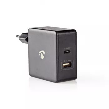 Nabíjačka pre mobilné zariadenia Nedis WCPD45W100BK univerzálna čierna USB interiér