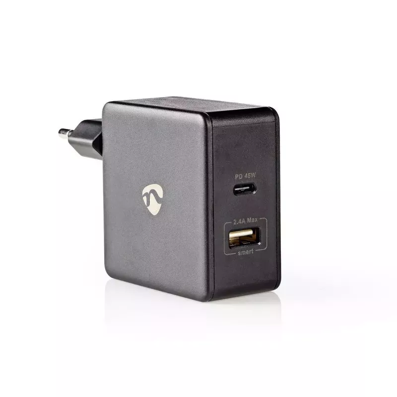 Nabíjačka pre mobilné zariadenia Nedis WCPD45W100BK univerzálna čierna USB interiér
