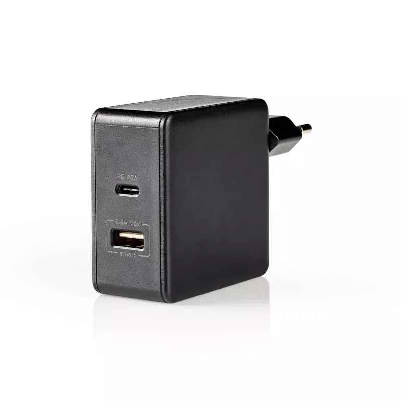 Nabíjačka pre mobilné zariadenia Nedis WCPD45W100BK univerzálna čierna USB interiér