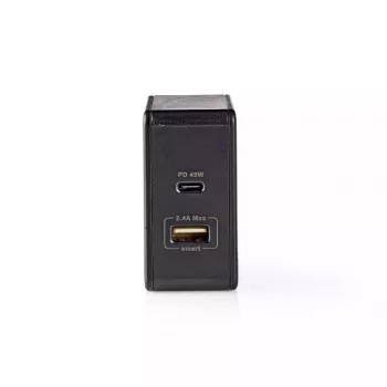 Nabíjačka pre mobilné zariadenia Nedis WCPD45W100BK univerzálna čierna USB interiér