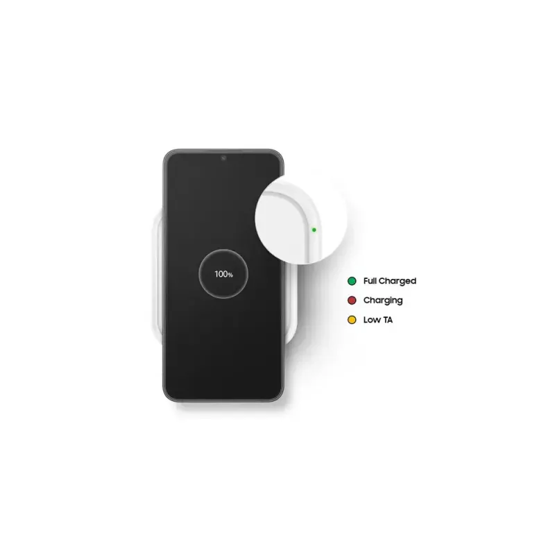 Samsung EP-P2400 Smartphone biela USB bezdrôtové nabíjanie rýchle nabíjanie interiér