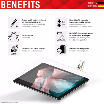 Displex Tablet Glass (9H) pre Apple iPad Pro 12,9'' (3./4./5./6. gen.), Eco montážny rám, nerozbitné, ultratenké, neviditeľné