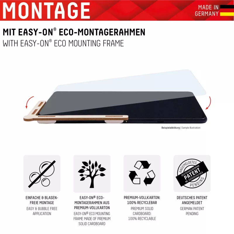 Displex Tablet Glass (9H) pre Apple iPad Pro 12,9'' (3./4./5./6. gen.), Eco montážny rám, nerozbitné, ultratenké, neviditeľné