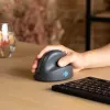 R-Go Tools vertikálna myš R-Go HE Basic, ergonomická myš, stredne veľká (veľkosť ruky ≥ 185 mm), pravoruká, Bluetooth, sivá