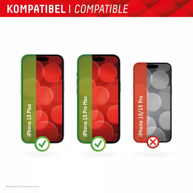 Displex Full Cover Screen Protector (10H) pre Apple iPhone 15 Plus/15 Pro Max, Eco-Montagerahmen, plné prekrytie