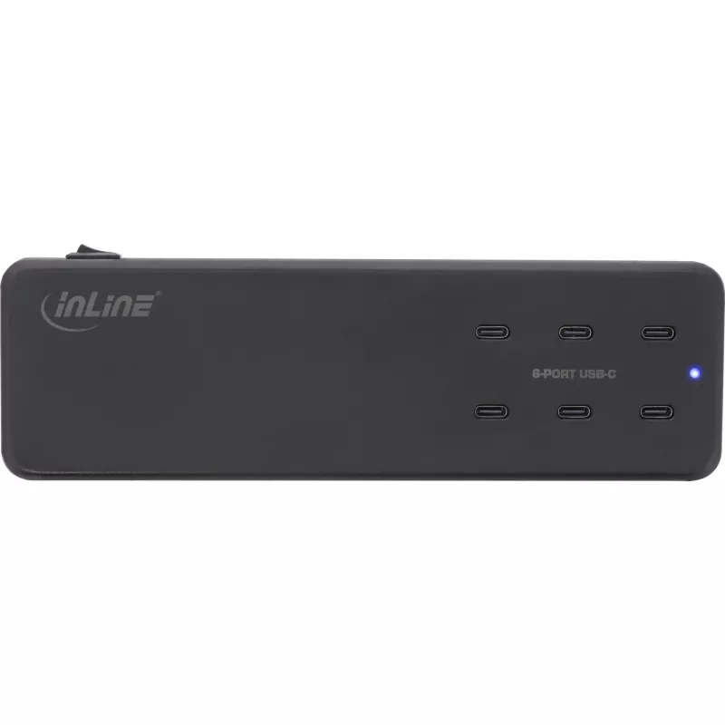 InLine multiportový napájací zdroj, nabíjačka, 6x USB-C, PD 3.0, GaN, čierna