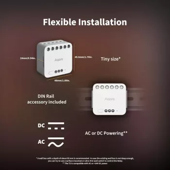Smart Home duálny reléový modul, Aqara DCM-K01, 2-kanálové ovládanie