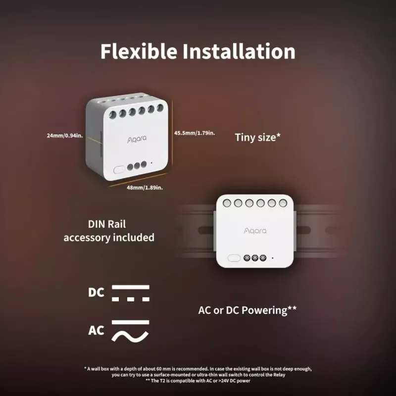 Smart Home duálny reléový modul, Aqara DCM-K01, 2-kanálové ovládanie