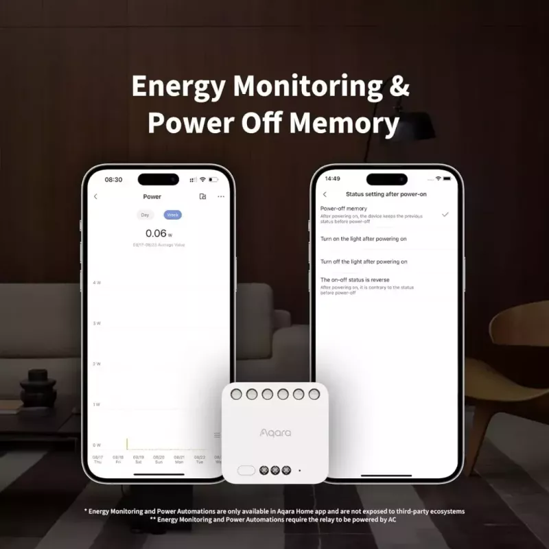 Smart Home duálny reléový modul, Aqara DCM-K01, 2-kanálové ovládanie