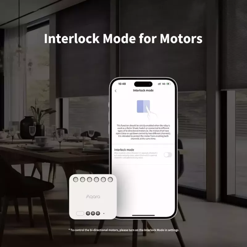Smart Home duálny reléový modul, Aqara DCM-K01, 2-kanálové ovládanie