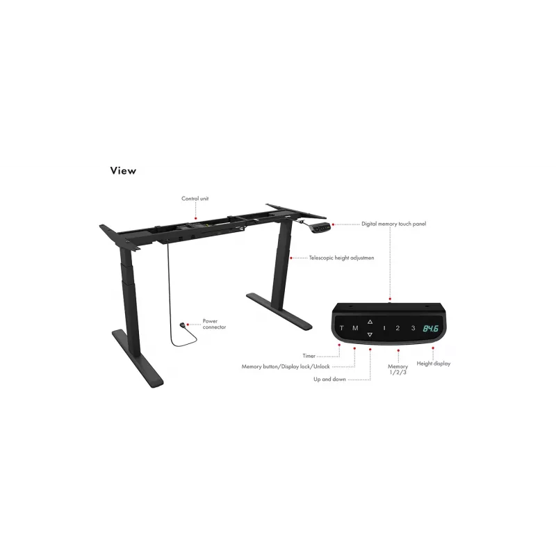 Elektricky výškovo nastaviteľný stôl ICY BOX IB-EW205B-T