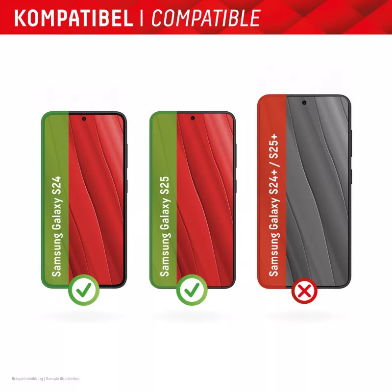 Displex Smart Glass (9H) pre Samsung Galaxy S24/S25, montážna samolepka, nerozbitné