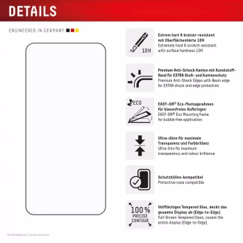 Displex Full Cover Screen Protector (10H) pre Samsung Galaxy S24/S25, Eco-Montagerahmen, plné prekrytie