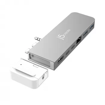 USB Hub j5create JCD395 4K60 Elite Pro káblový USB4 s MagSafe Kit