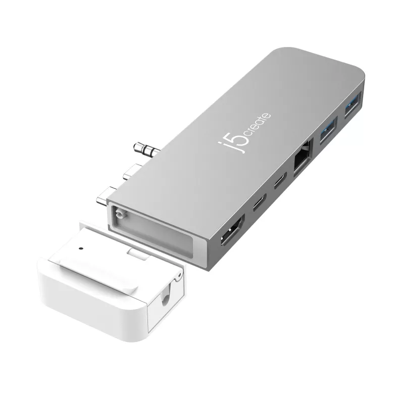 USB Hub j5create JCD395 4K60 Elite Pro káblový USB4 s MagSafe Kit
