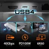 USB Hub j5create JCD395 4K60 Elite Pro káblový USB4 s MagSafe Kit