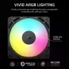 Ventilátor Corsair RS120 ARGB počítačová skriňa 12 cm čierny