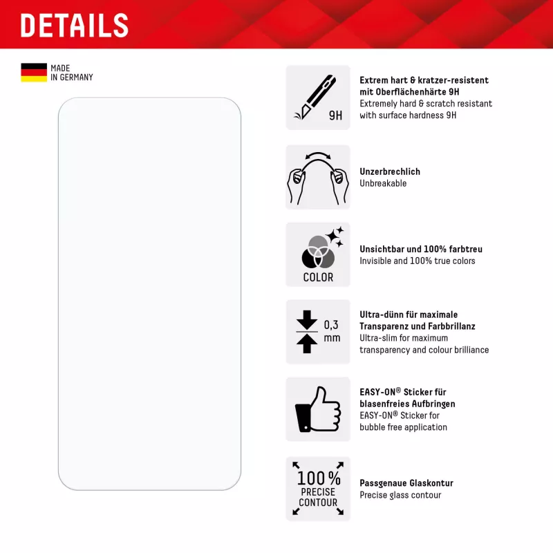 Displex Smart Glass (9H) pre Samsung Galaxy A35/A55 5G, montážna samolepka, nerozbitné