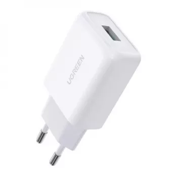Ugreen 10133 nabíjačka pre mobilné zariadenia smartphone biela USB rýchle nabíjanie interiérová