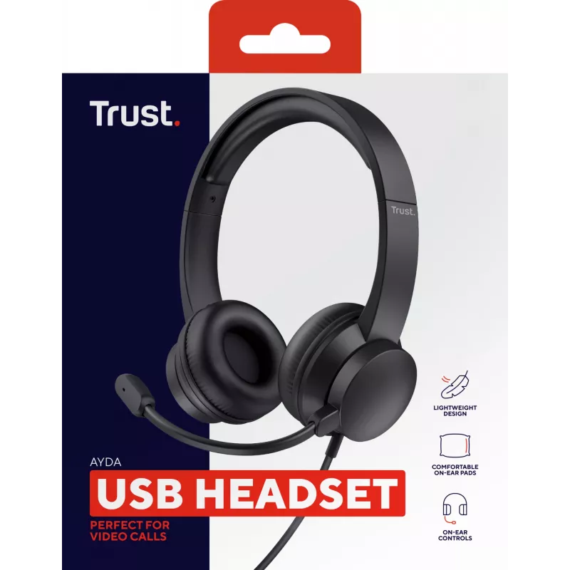 Trust Ayda headset káblový headset head-band hovory/hudba čierny