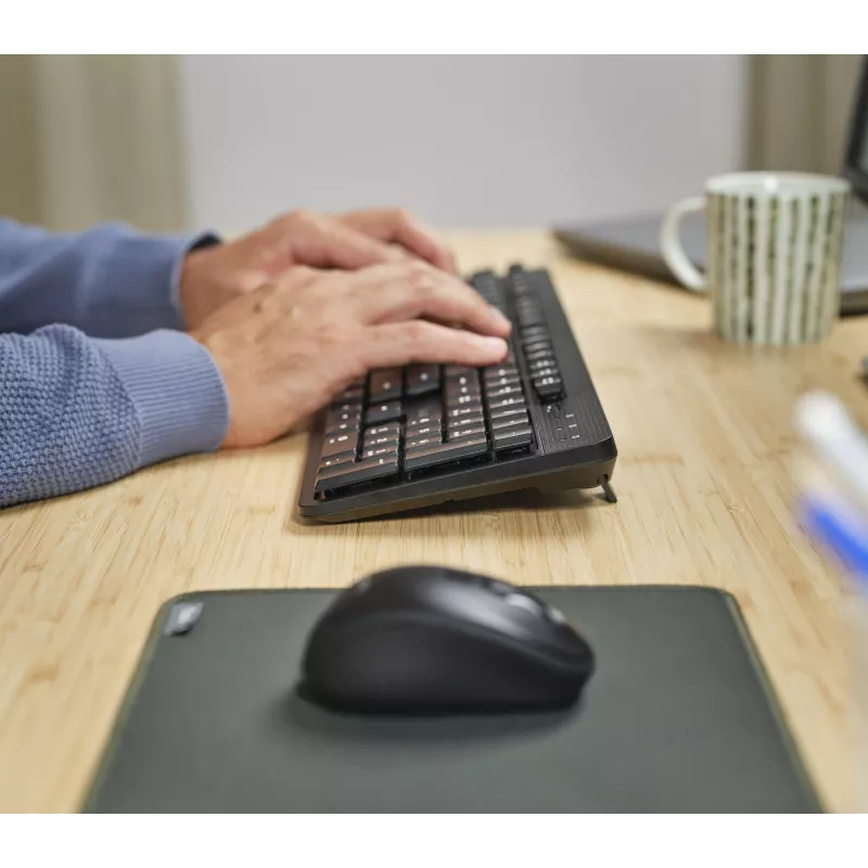 Trust Ody II klávesnica myš v balení kancelárska RF bezdrôtová QWERTZ nemecká čierna