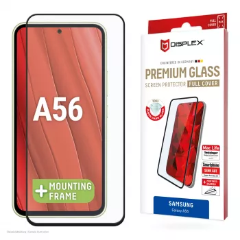 Displex Premium ochrana displeja (celoplošná, 10H) pre Samsung Galaxy A56, Eco montážny rám, celoplošná
