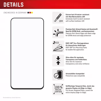 Displex Premium ochrana displeja (celoplošná, 10H) pre Samsung Galaxy A56, Eco montážny rám, celoplošná