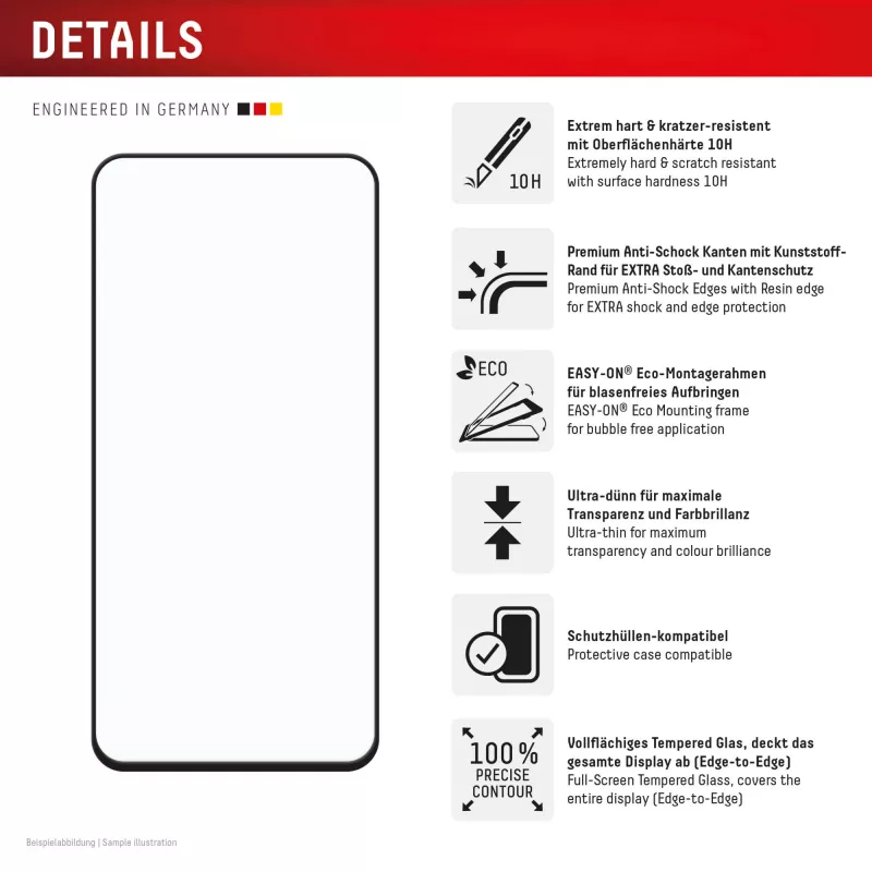 Displex Premium ochrana displeja (celoplošná, 10H) pre Samsung Galaxy A56, Eco montážny rám, celoplošná