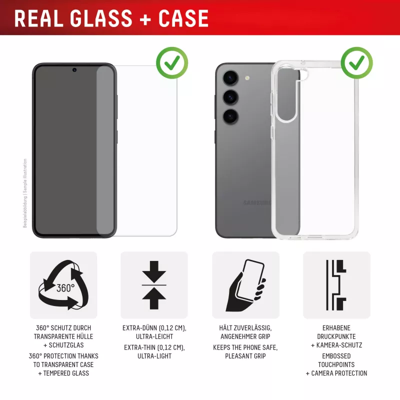 Displex Real Glass + puzdro, set pre Samsung Galaxy S24 FE, 02052