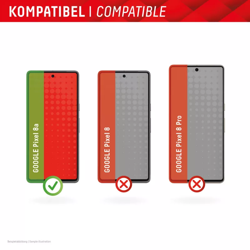Displex ochranná fólia displeja (10H) pre Google Pixel 8a, Eco montážny rám, odolná proti poškriabaniu