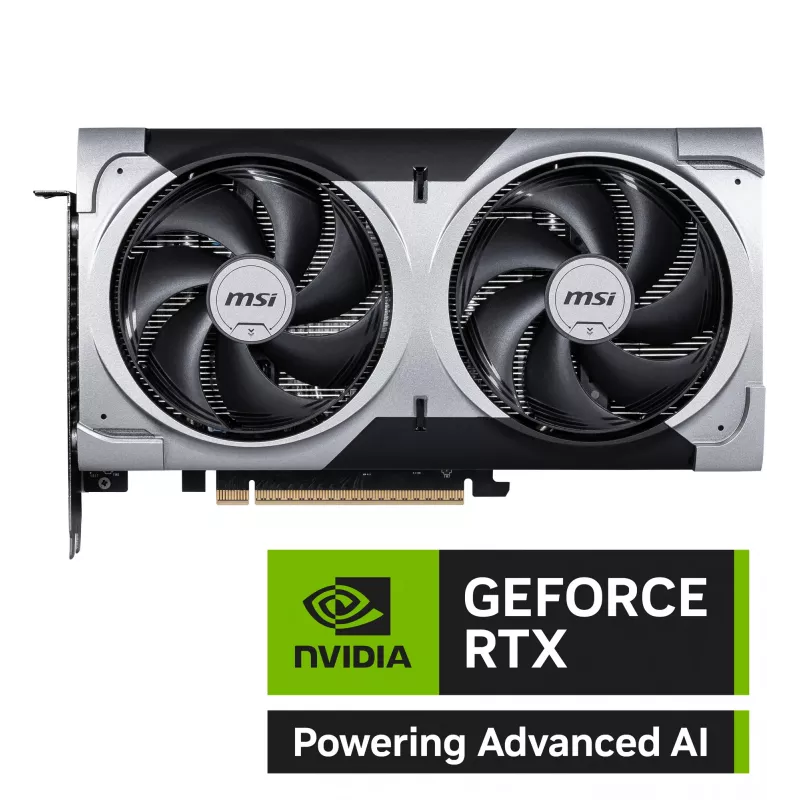 Grafická karta MSI GeForce RTX 5060 Ti 16 GB GDDR7, PCIe 5.0, 128-bit, 2602 MHz Boost, 180 W, 2 ventilátory